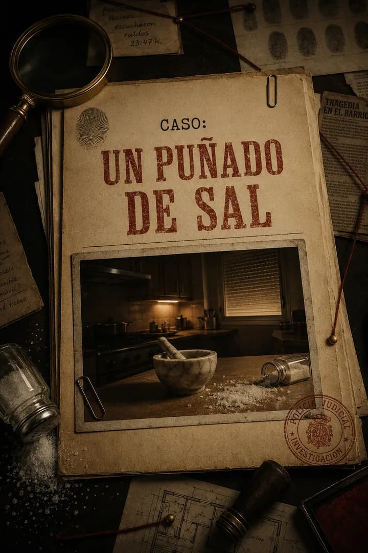 Cartel del caso: Un puñado de sal